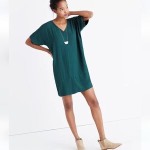Madewell green short sleeve dress